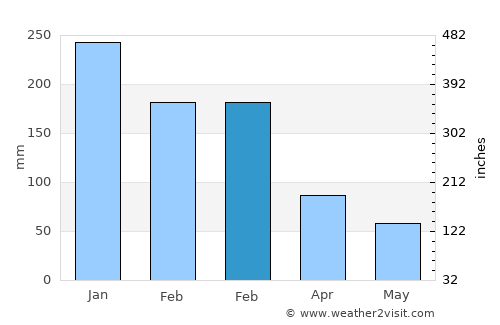 Duncan average rain in February