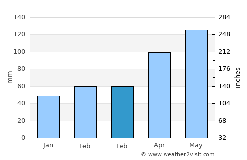 Duncanville average rain in February