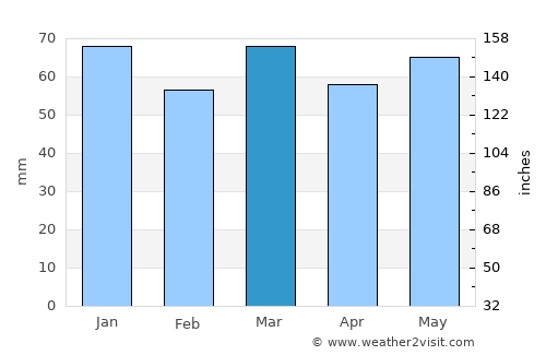 Dunedin average rain in March