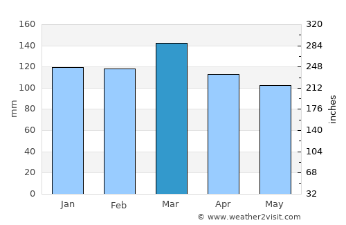 Dunwoody average rain in March