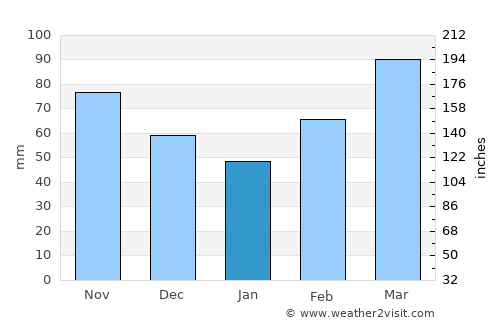 Durant average rain in January