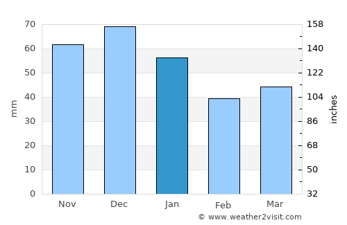 Dvubratskiy average rain in January