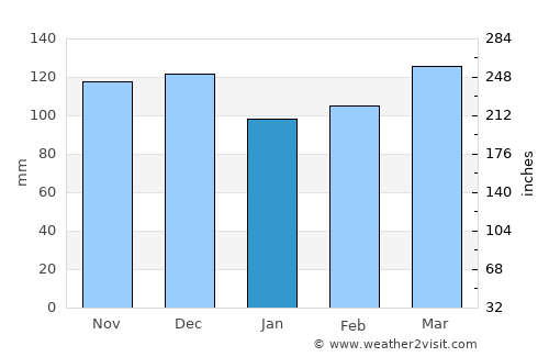 Dyersburg average rain in January