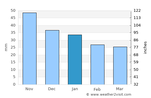 Dzerzhinsk average rain in January