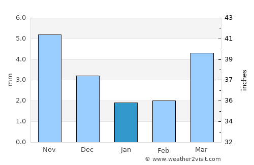 Dzüyl average rain in January