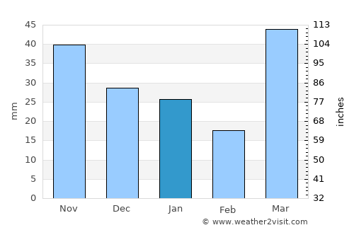 Eau Claire average rain in January