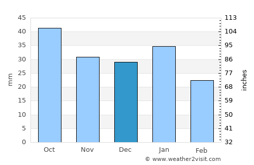 Echuca average rain in December