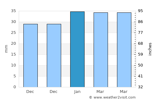 Echuca average rain in January