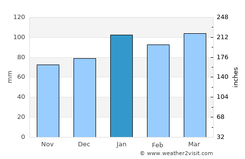 Edenton average rain in January