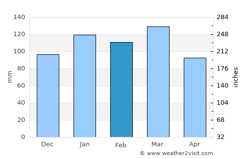 Edgefield average rain in February