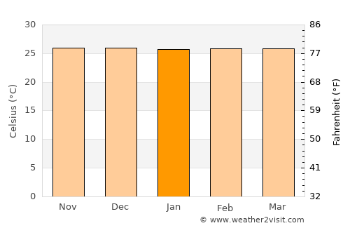 Eirunepé average temperature in January