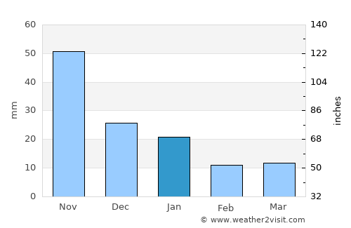 El Benque average rain in January
