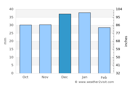 El Ejido average rain in December