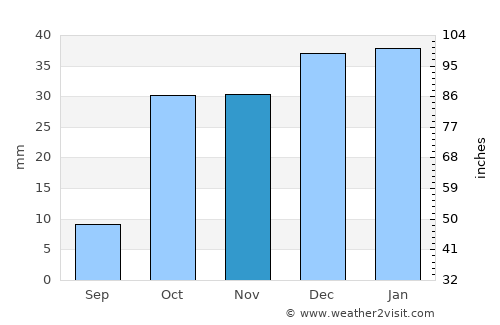 El Ejido average rain in November