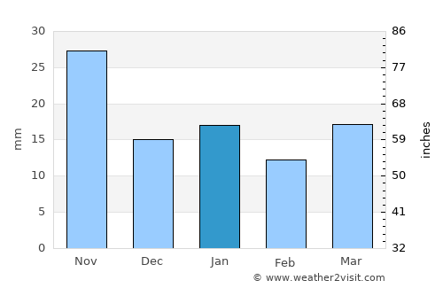 El Mante average rain in January