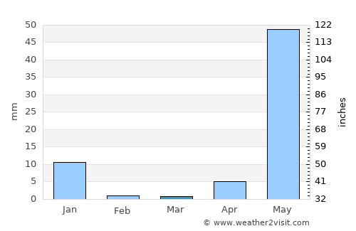 El Ocotito average rain in March