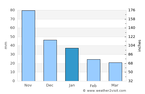 El Socorro average rain in January