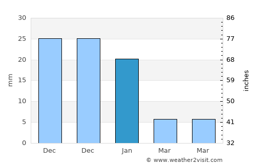 El Tobarito average rain in January