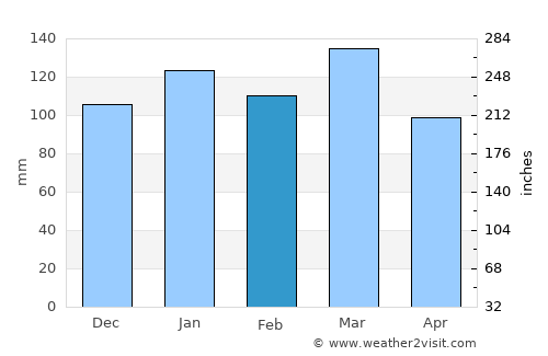 Elberton average rain in February