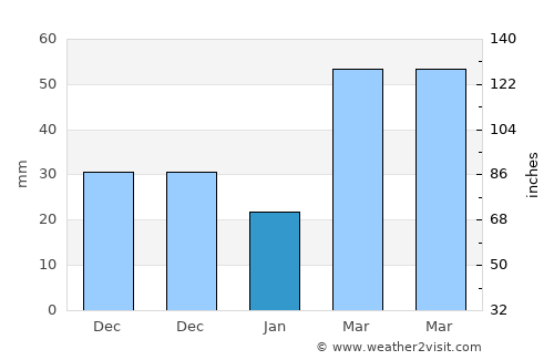 Eldora average rain in January