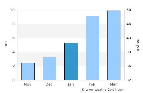 Ellenābād average rain in January