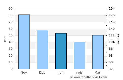 Elvestad average rain in January