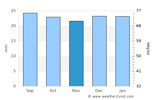 Ely average rain in November