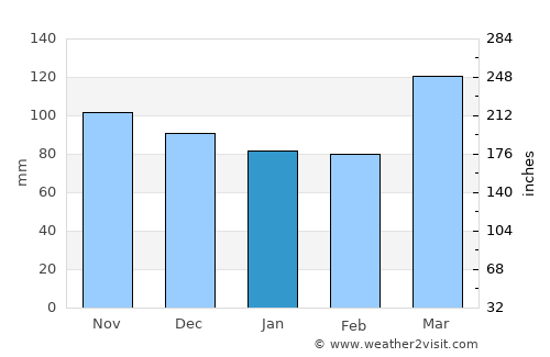 English average rain in January
