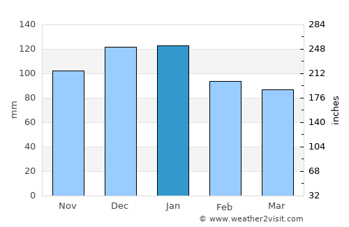 Enniscorthy average rain in January