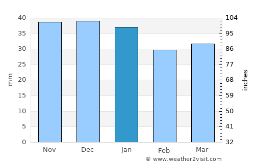 Eremitu average rain in January
