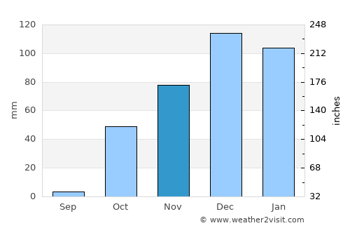 Ergani average rain in November