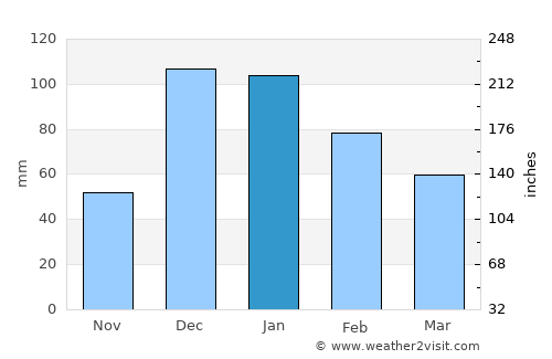 Erimi average rain in January