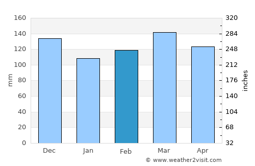 Erin average rain in February
