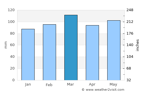 Erwin average rain in March