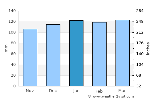 Estanislao del Campo average rain in January