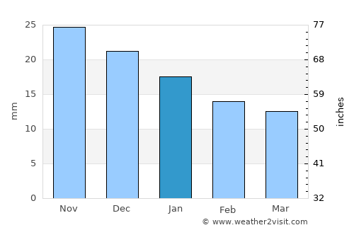 Fairbanks average rain in January