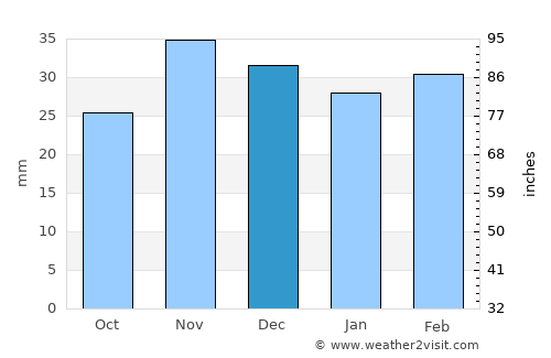 Fălciu average rain in December