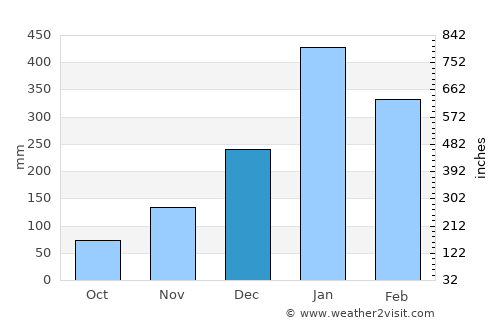 Fannie Bay average rain in December