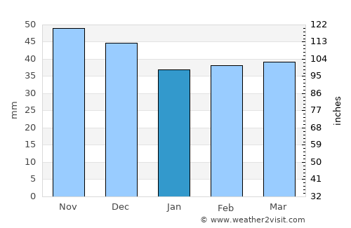 Fărcaşu average rain in January