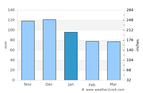 Fatsa average rain in January