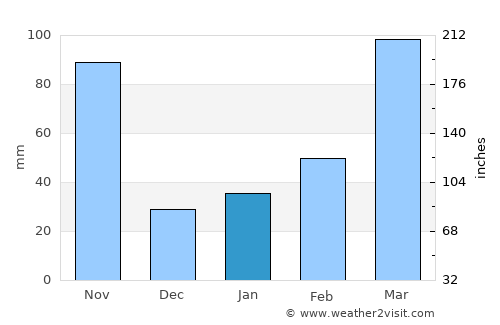 Felege Neway average rain in January