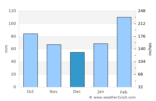 Fengyuan average rain in December