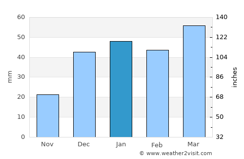 Fereydūnshahr average rain in January