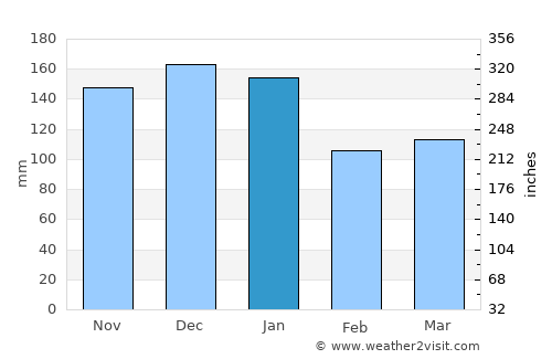 Ferndale average rain in January