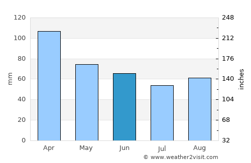 Ferraz de Vasconcelos average rain in June