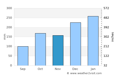 Ferraz de Vasconcelos average rain in November