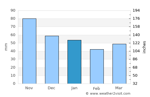 Fetsund average rain in January