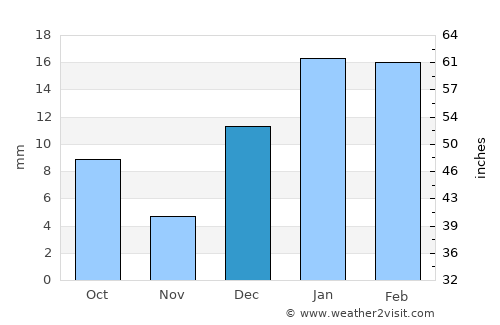 Fīrozpur average rain in December