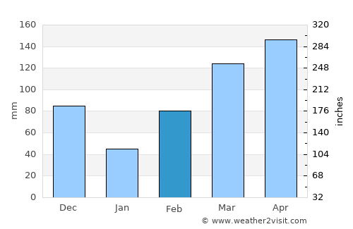 Fish Town average rain in February