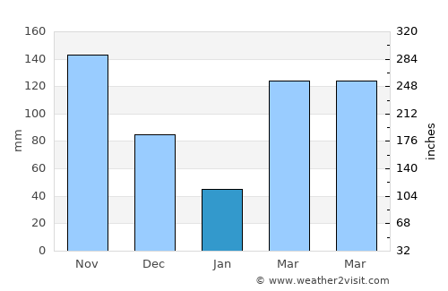 Fish Town average rain in January